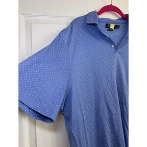 Polo Ralph Lauren Blue Polka Dot Polo Shirt Mens XXL Classic Fit Cotton